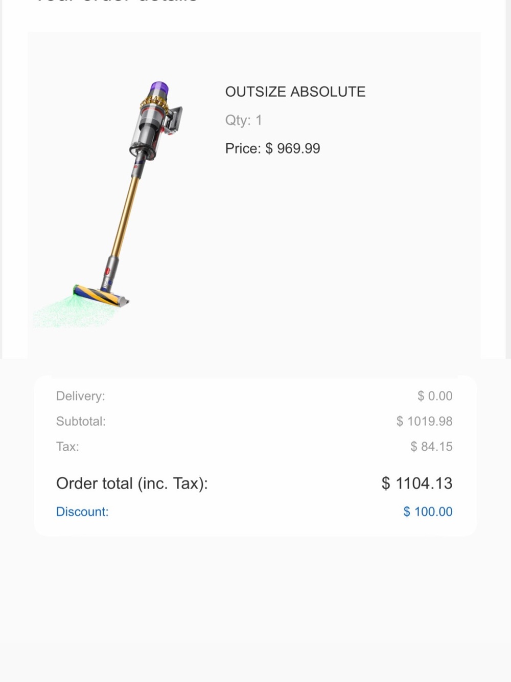 DYSON OUTSIZE ABSOLUTE VACUUM